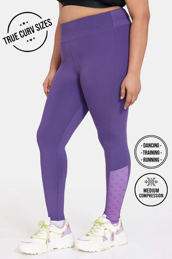 Buy Zelocity True Curv Quick Dry Gym Leggings - Imperial Purple